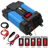 500W Power Inverter DC 12V to AC 110V Car Charger Converter with Dual USB Ports 8 Safety Protection Suitable