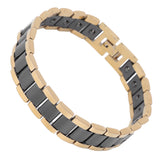 Therapy Bracelet Magnet Bracelets Steel Improve Blood Circulation Black Gold Color with Simple Design for Pain Relief
