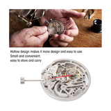 Mechanical Movement,DIY Automatic Hollow Watch Movement with Plastic Storage Box ForOld Part Replacement