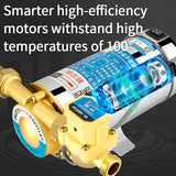 2220V Booster Household Mute For Tap Pipee/Heater With Automatic w Switch,Solar Energy Hot And Cold Water Pump