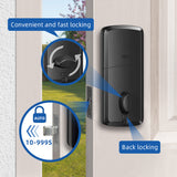 Keyless Entry Smart Waterproof Door Lock - 5 in 1 (TTlock App, IC Card, 150 Codes, Electronic Fingerprint)