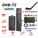 H.265 HEVC DVB-T2 C tdt tuner antenna DVB-C PVR super cast 10bit DVB-T Digital TV option WIFI Y0UTUB for Europe asia africa