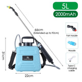5L/8L Electric Watering Can Shoulder Sprayer - Automatic Garden Plant Mister Sprinkler. Type-C Charging. Household Irrigation Tool