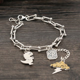 Women's Niche Design S925 Dinosaur Sterling Silver Bracelet