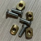 4Pcs M8 Mounting Brass T-Nuts for All Hydrofoil Tracks Outdoors Surfing Accessories Gold