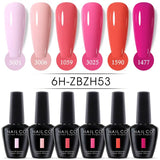 NAILCO 15ml Summer Color Series Gel Set 6pcs Vernis Semi Permanent Nail Polish Kit Hybrid Varnish All For Manicure
