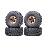 4pcs 135mm 2.2inch Beadlock Wheel Rim Tire Set For 1/10 Rc Crawler Car Axial Scx10 Wraith Capra Rr1