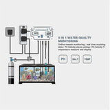 3 In1 Wifi Water Quality Detector Ph/salinity/temp Electrode Bnc Type Probe For Aquarium Hydroponic