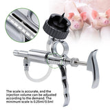 2ml/5ml Automatic Livestock Continuous Metal Syringe Veterinary Equipment With Bottles Vaccination Double vaccine bottle