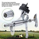 2ml/5ml Automatic Livestock Continuous Metal Syringe Veterinary Equipment With Bottles Vaccination Double vaccine bottle