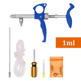 2ml Animal Continuous Syringe Veterinary Chicken Automatic Vaccine Syringe Animal Injection Dosing Device 0.75ml/1ml/2ml