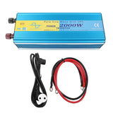 2000W Pure Sine Wave Power Inverter Dual AC Socket 5V 2.1A USB Port LCD Display Power Inverter for Home RV Car DC12V EU Plug AC230V