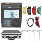 030k Grounding Resistance Tester with LCD Display 09000km Digital Soil Resistivity Meter