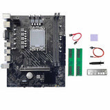 H610 Motherboard+2xddr4 4g 2133mhz Ram+thermal Grease Lga1700 Gigabit Lan For G6900 G7400 I3 12100