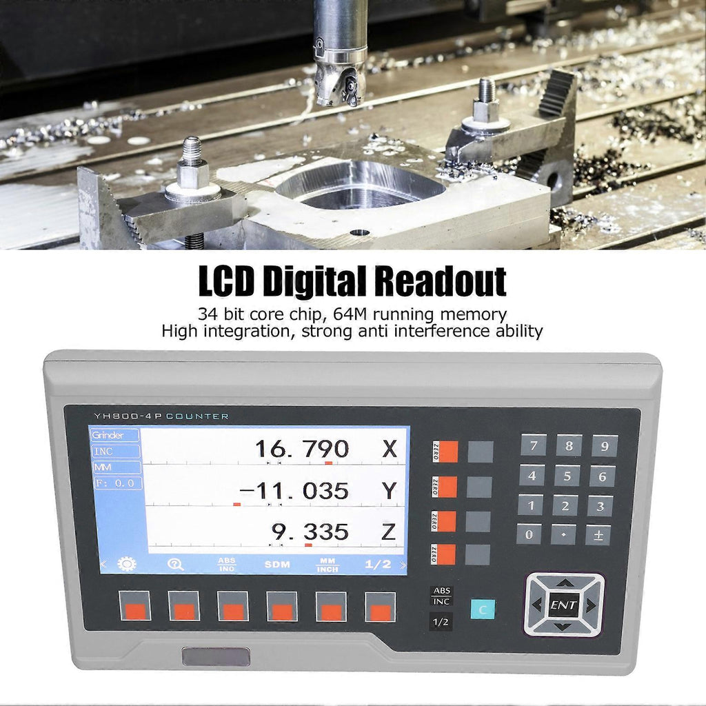 Linear Geating Scale LCD Digital Readout Linear Scale Encoder Magnetic Grating for Lathes M ...
