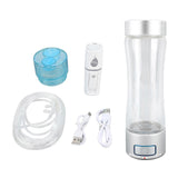 Hydrogen Water Bottle Generator Portable 280ml Smart Hydrogen Water Ionizer Machine