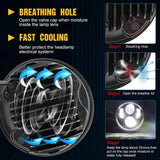 2pcs 5.75inch LED Headlight Motocycle For Harley Sportster 1200 883 Street 500 750 5-3/4" Projector Led Halo Angel Eyes Headlamp