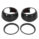 4pcs Carbon Fiber Style Door Midrange Speaker Cover Trims for Cooper Hatchback F55 F56 F57 2014?2021