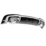 For RS3 Rear Bumper Diffuser Lip with for ABT Exhaust Tip Fit for A3/S3 8V 2017-2020Chrome