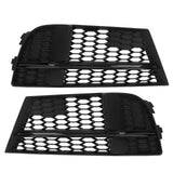 1Pair Fog Light Grille Glossy Black Hollow Design Impact Resistant Anti Scratch Sturdy Fog Light Grille Cover For S3 8V Sport