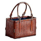 Bamboo Woven Storage Bags Handmade Retro Basket