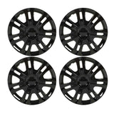 4PCS 14in Wheel Hub Cap Bright Black Scratch Resistant Wheel Rim Cover Universal Replacement For Ford Fiesta