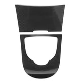 2Pcs/Set Gear Panel Trim Center Console Carbon Fiber Decorative Cover Sticker Fit for Mercedes-Benz G Class W463 2019-2020