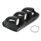 Triple Gauge Pod,52mm Carbon Fiber Dash Triple Dash Gauge Pod Triple Gauge Holder Meticulously Designed