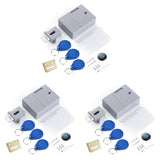 3X RFID Electronic Cabinet Lock Electronic Dark Lock Hidden for Wooden Cabinet Locker Drawer Shoe Ca