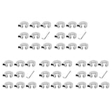 40Pcs SBR20 Linear Rail Stop Collars Aluminum Alloy Shaft Limit Fixing Rings with Wrench, Linear Rai