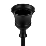 Taper Candle Holders Black Candlestick Set of 12 Candle Stick Long Holder for Fireplace Dining Table