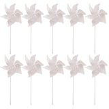 10pcs Kindergarten Graffiti Pinwheels DIY Painting Paper Windmills for Kids