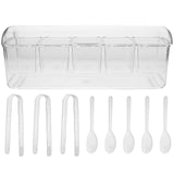 1 set of Large Capacity Food Storage Container with Lids Fork and Clip for Keeping Salads Fresh Ice Chilled Condiment Storage Box