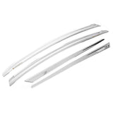 4pcs Side Window Visors Sun Rain Guard Vent Deflectors Fit for Toyota Alphard 15-19 (Chrome)