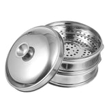 1 Set 24cm Kitchen Steamer Cookware Stainless Steel Food Steamers with Lid