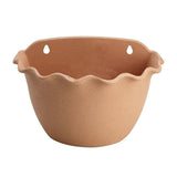 1pc Wall Hanging Planter Flowerpot Semicircle Wall Hanging Basin Indoor and Outdoor Potted Garden Supplies Flower Container for Flower Use (L Light Br