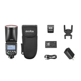 Godox V1porC U On Camera Flash Round Head TTL Speedlite 1/8000s HSS 1.3s Recycle Time with Detachabl
