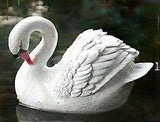 Swan Sculpture Ornament: Outdoor Swan Decoration Floating Simulation Bird Small Garden Decor Bird Figurine For Garden Courtyard