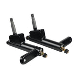 Pair Steering Knuckles Spindle Metal Front Steering Knuckles Spindle Assembly Steering Components for Kart  KT196  Black