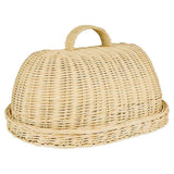1 Set of Kitchen Food Cover Rattan Basket Food Cover Protective Cover (Khaki)