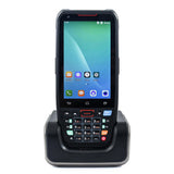 (US Plug) Handheld POS Android 10.0 PDA Terminal 1D/2D/QR Barcode Scanner with Charge Base Support 2/3/4G WiFi