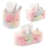 3 Pcs Cartoon Tissue Box Unicorn Tissue Drawer Paper Holder Car Paper Box Creative Paper Drawer for Car Home
