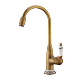 Antique Bronze Brass Faucet Gold Hot And Cold Water Kitchen Sink Rotary Basin Faucet Handle Lever Mixer Tap