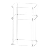 Square Acrylic Table with 3 Shelves Effective Acrylic 3 Layer Shelf Stand Table for Convenient Homes and Office Use