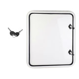 RV Baggage Door Heavy Duty Square Rounded Corners Storage Baggage Hatch Door with Flat Lock and Keys
