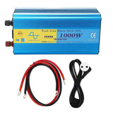 1000W Pure Sine Wave UPS Inverter 2000W Peaking 5V 2.1A USB Port Stable LCD Car Inverter EU Plug AC2