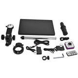 51MP Digital Video Microscope Camera with 180X CLens 144LED Ring Light Stand Bracket for Repairing A