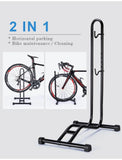 3 in 1 Bicycle Floor Parking Rack Stand for Mountain Road Bike Indoor Garage Storage Bike Repair Stand Maintenance Holder Rack