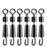 30/50PCSFishing Bearing Swivels Ball Bearing Swivel Solid Rings Fishing Connector Ocean Boat Quick Fast Link Connector