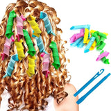 30 Pcs Portable Magic Hair Curler Hair Styling Accessories Hair Rollers Heatless Spiral Curlers DIY Hair Styling Rollers Kit